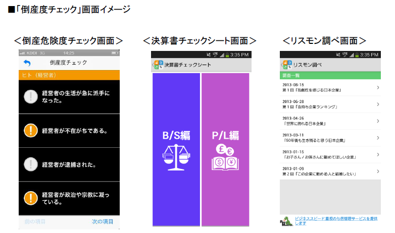 リスモン初のスマートフォンアプリ「倒産度チェック」リリースいたし 